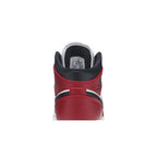 Air Jordan 1 Mid Chicago Black Toe (GS) – detail materiálu | Purekickz