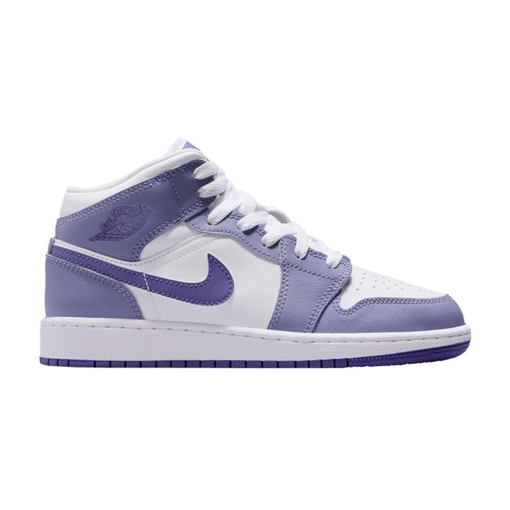 Air Jordan 1 Mid Dusty Amethyst (GS) – boční pohled | Purekickz