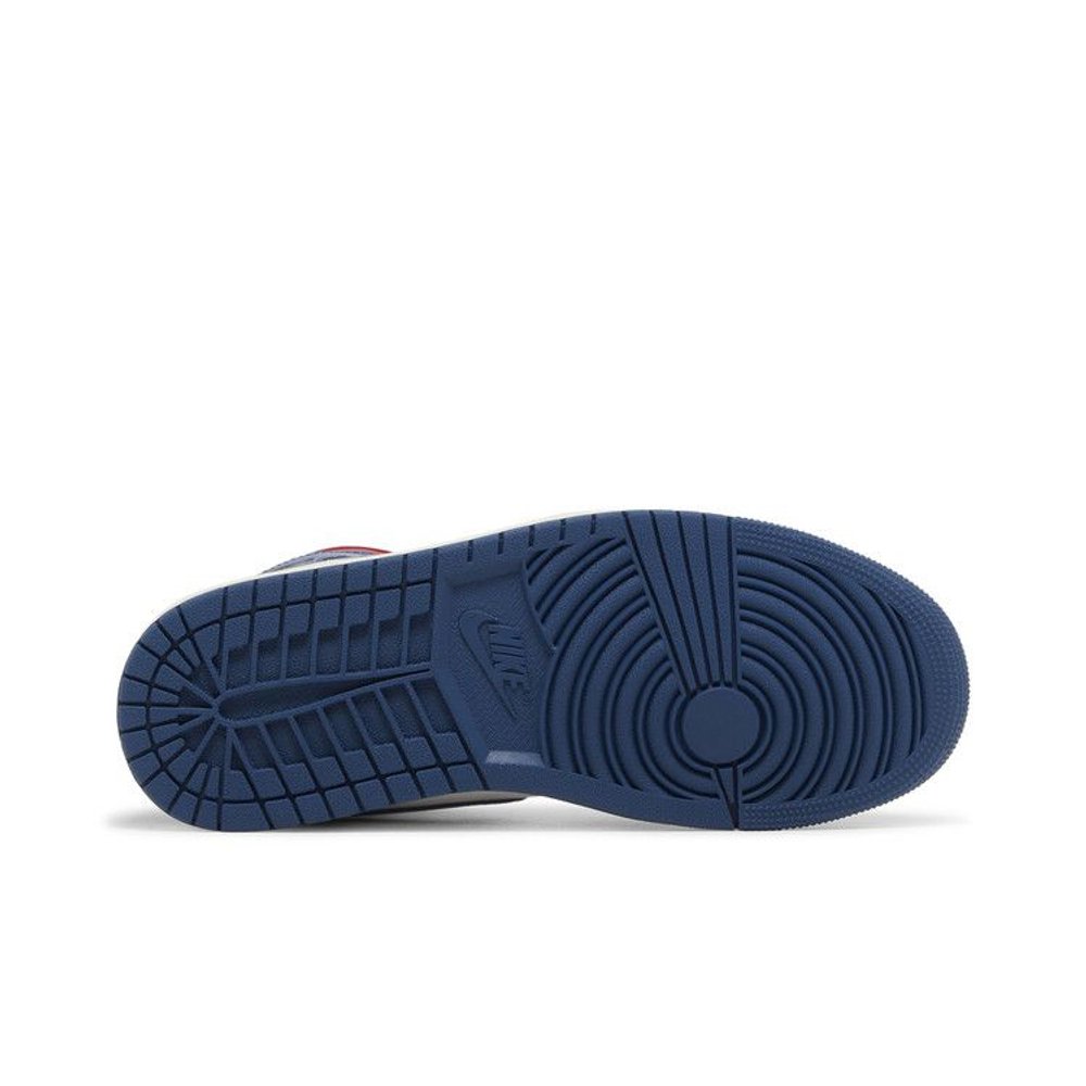 Air Jordan 1 Mid French Blue – zadní pohled | Purekickz