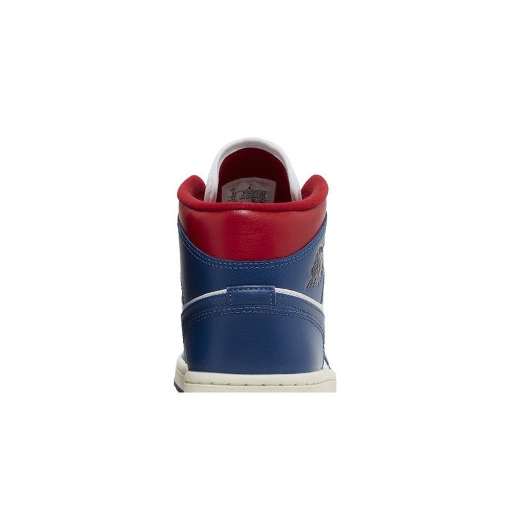 Air Jordan 1 Mid French Blue – detail materiálu | Purekickz