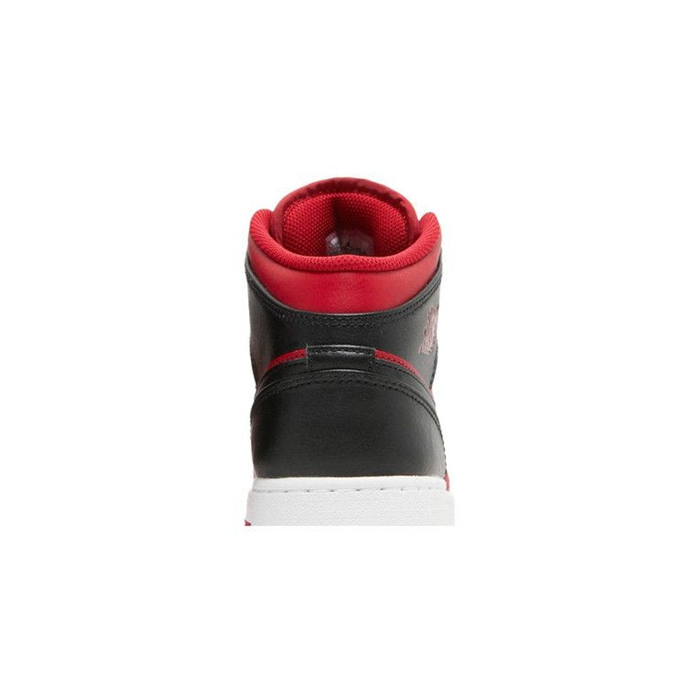 Air Jordan 1 Mid GS 'Reverse Bred' – detail materiálu | Purekickz