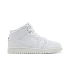 Air Jordan 1 Mid GS 'Triple White' 2023 – boční pohled | Purekickz
