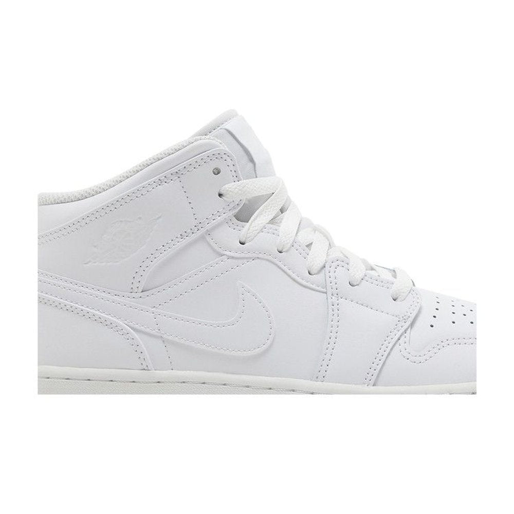 Air Jordan 1 Mid GS 'Triple White' 2023 – detail | Purekickz