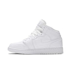 Air Jordan 1 Mid GS 'Triple White Tumbled Leather' 2020 – hlavní pohled | Purekickz