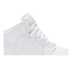 Air Jordan 1 Mid GS 'Triple White Tumbled Leather' 2020 – detail | Purekickz