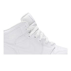 Air Jordan 1 Mid GS 'Triple White Tumbled Leather' 2020 – detail | Purekickz
