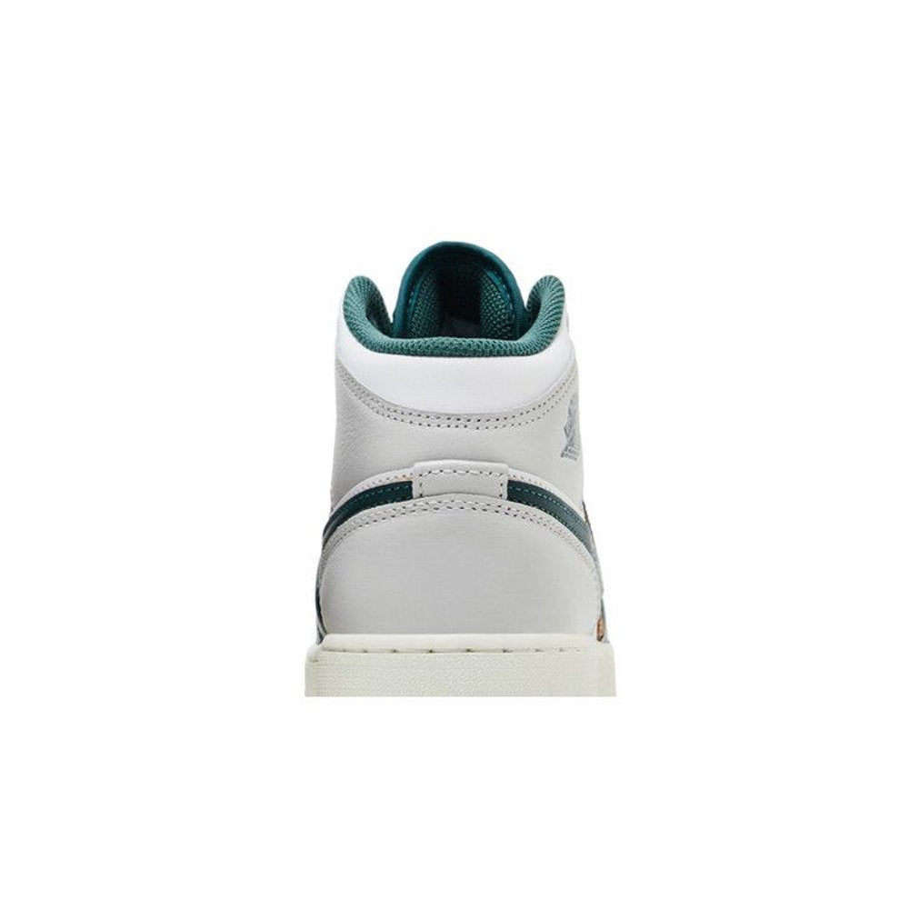 Air Jordan 1 Mid Oxidized Green (GS) – detail materiálu | Purekickz