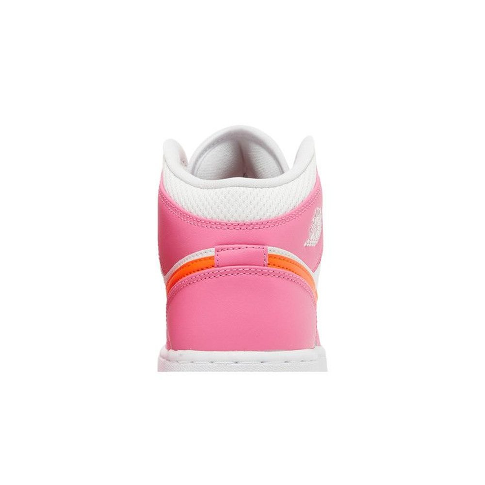 Air Jordan 1 Mid Pinksicle Orange (GS) – detail materiálu | Purekickz