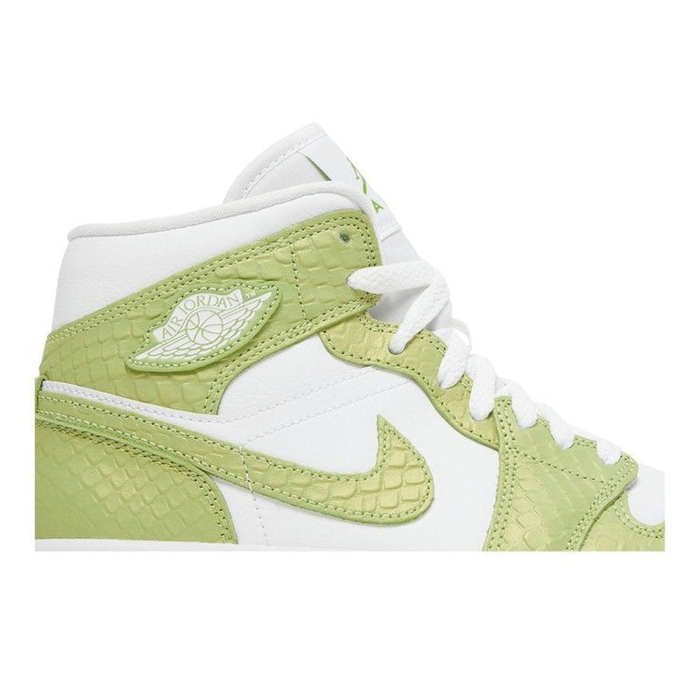 Air Jordan 1 Mid SE Green Python – detail | Purekickz