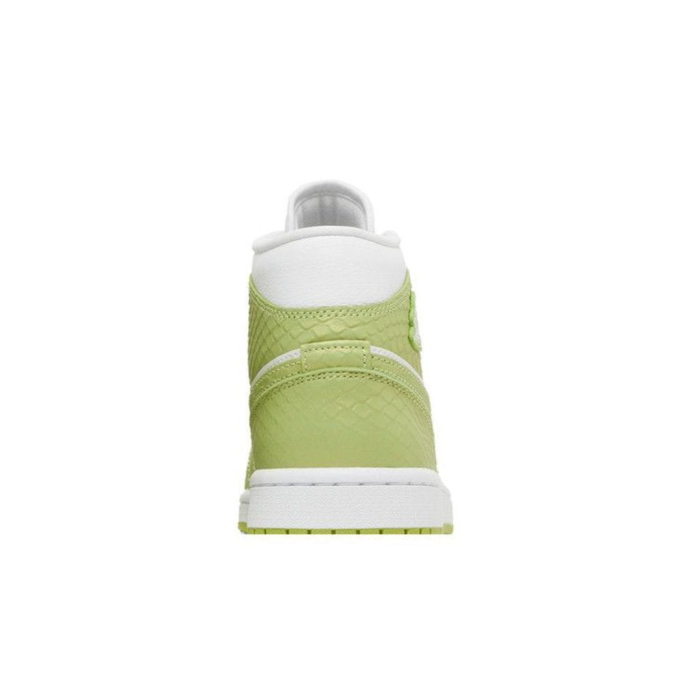 Air Jordan 1 Mid SE Green Python – detail materiálu | Purekickz