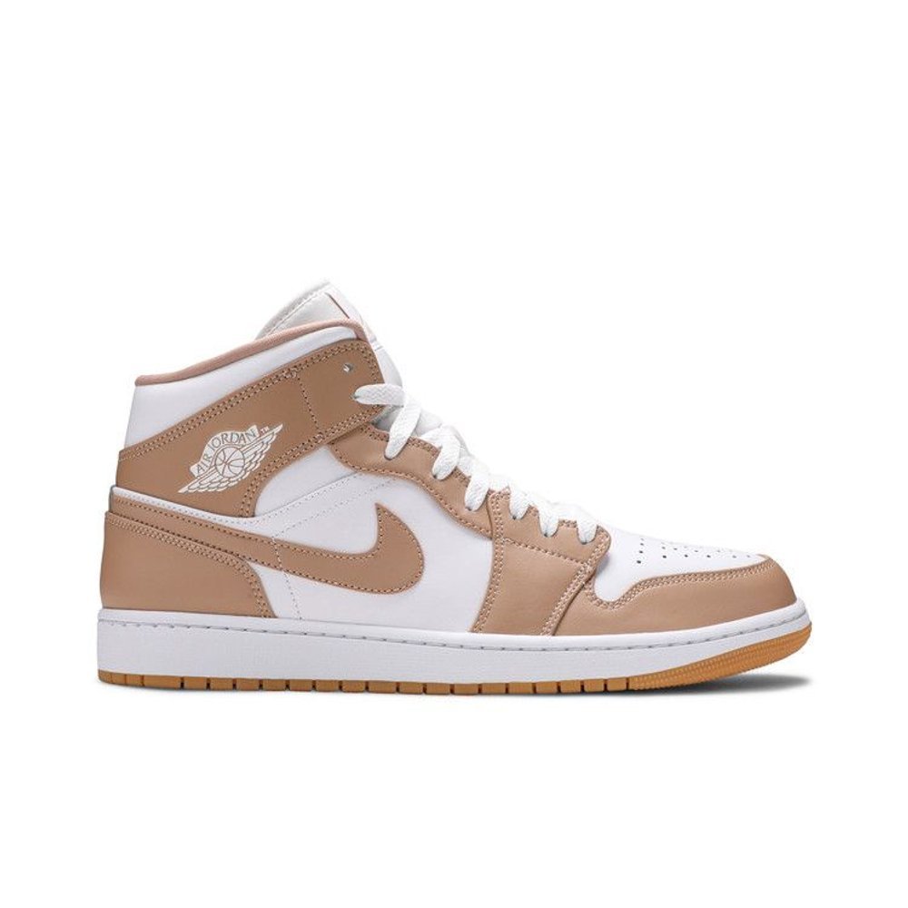 Air Jordan 1 Mid Tan Gum – boční pohled | Purekickz