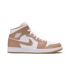 Air Jordan 1 Mid Tan Gum – boční pohled | Purekickz