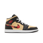 Air Jordan 1 Mid Tartan Swoosh – boční pohled | Purekickz
