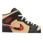 Air Jordan 1 Mid Tartan Swoosh – detail | Purekickz