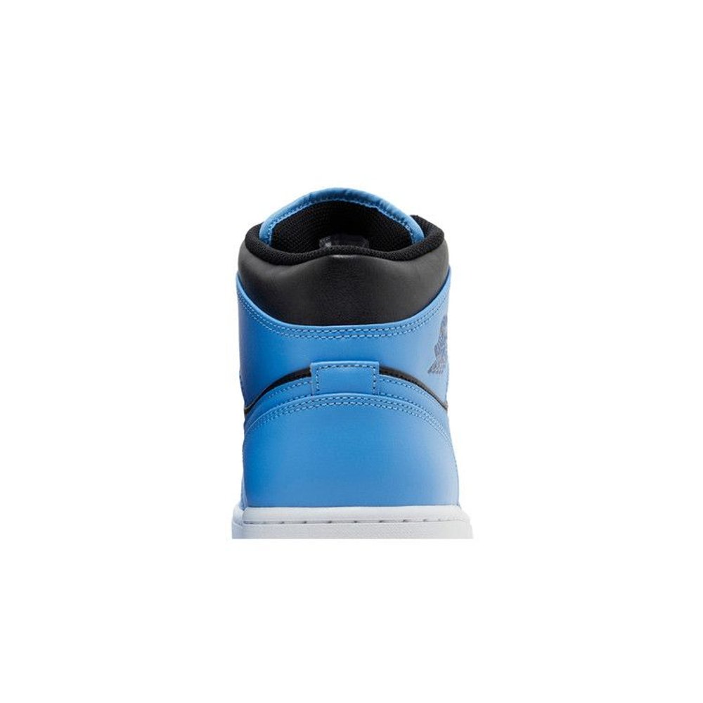 Air Jordan 1 Mid University Blue – detail materiálu | Purekickz