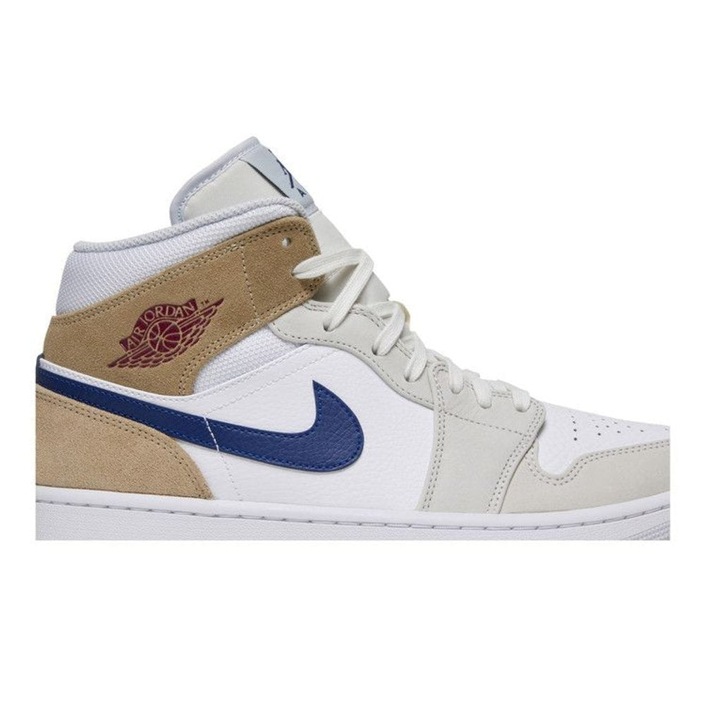 Air Jordan 1 Mid White Khaki Blue Void