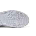 Air Jordan 1 Mid White Khaki Blue Void – pohled shora | Purekickz