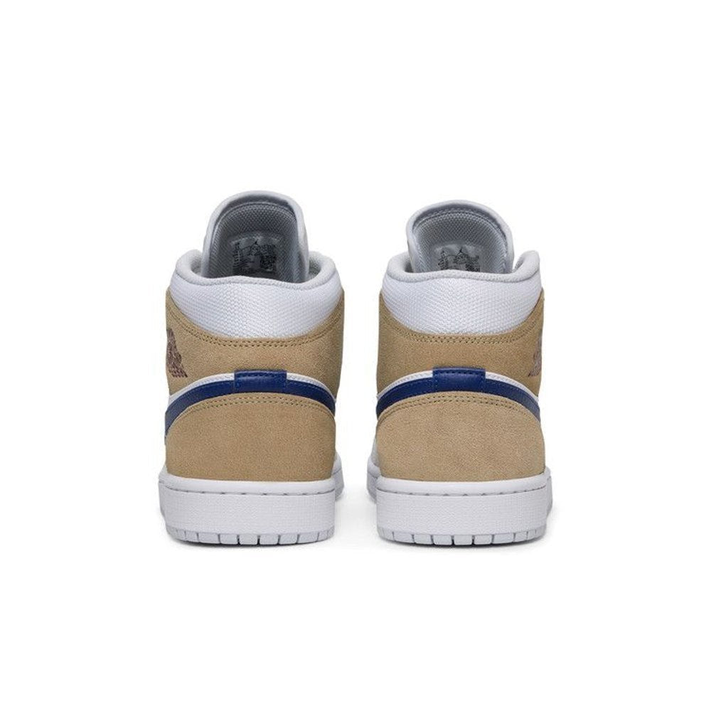 Air Jordan 1 Mid White Khaki Blue Void – podrážka | Purekickz