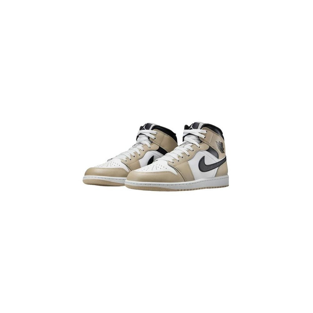 Air Jordan 1 Mid White Rattan – boční pohled | Purekickz