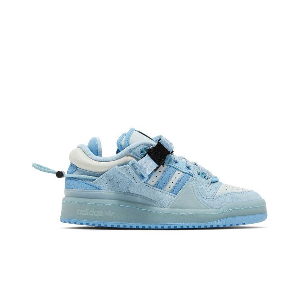 Bad Bunny x adidas Forum Buckle Low Big Kid 'Blue Tint' – boční pohled | Purekickz
