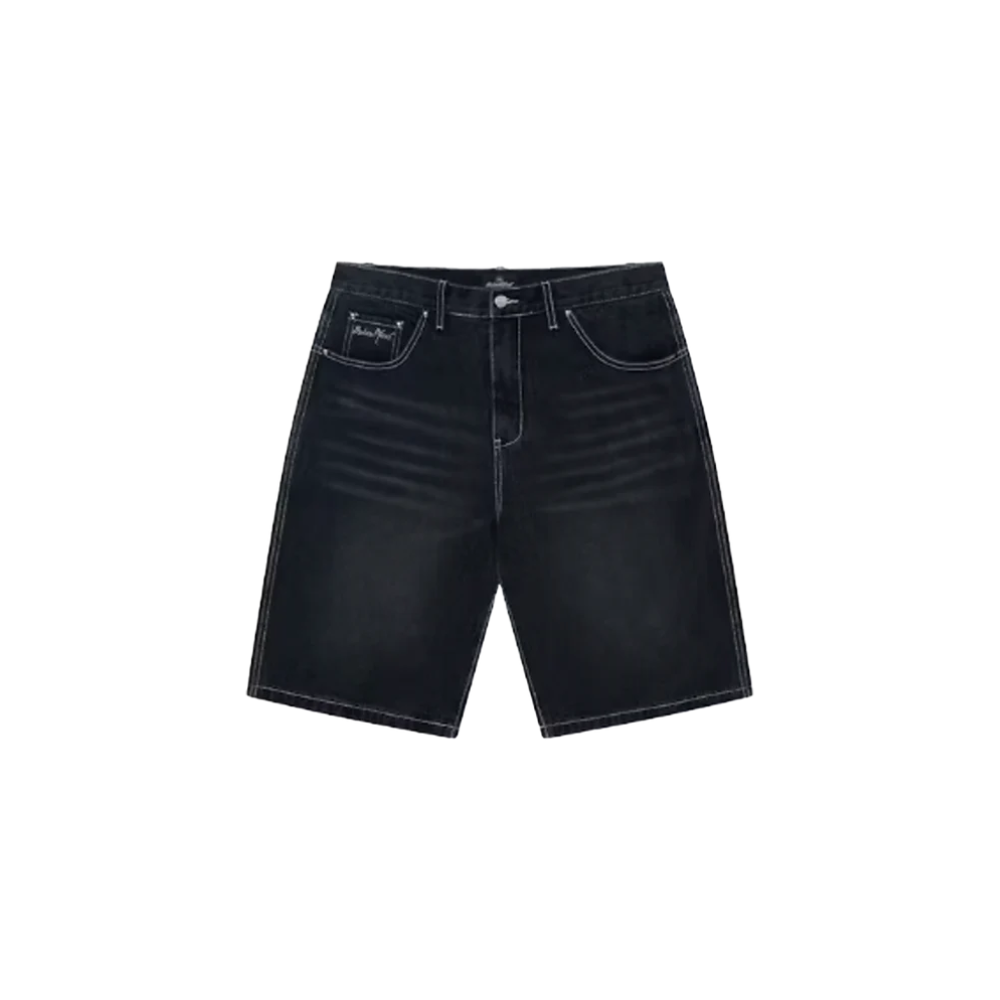 Broken Planet Denim Shorts Washed Black – hlavní pohled | Purekickz