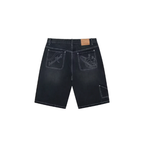Broken Planet Denim Shorts Washed Black – boční pohled | Purekickz