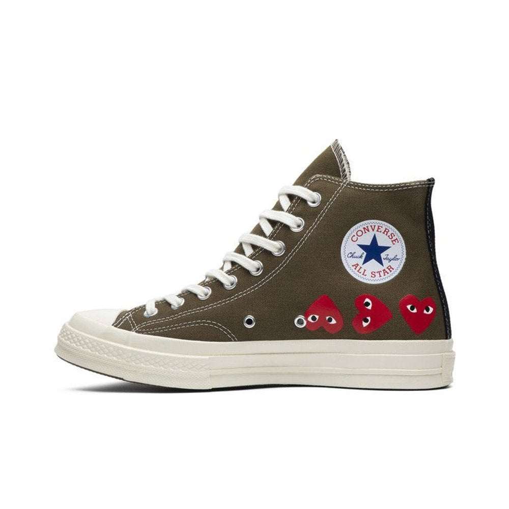 Comme des Garçons Play x Converse Chuck 70 Hi Top 'Multi Heart' – hlavní pohled | Purekickz
