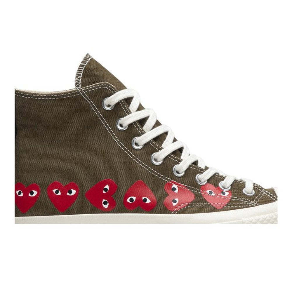 Comme des Garçons Play x Converse Chuck 70 Hi Top 'Multi Heart' – detail | Purekickz