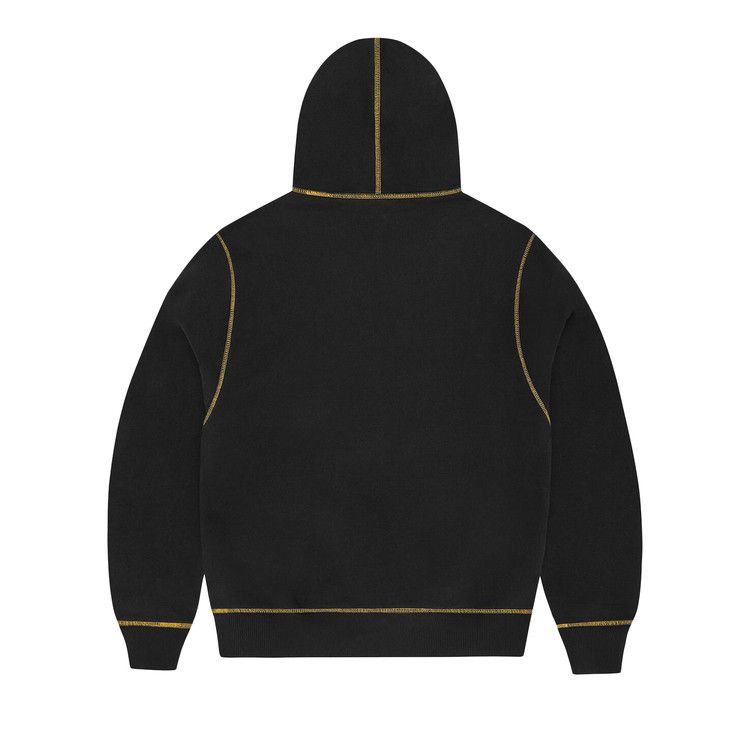 Corteiz Alcatraz Contrast Hoodie Black/Yellow – boční pohled | Purekickz