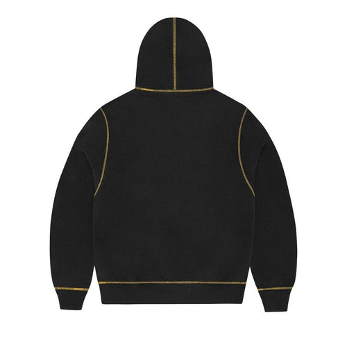 Corteiz Alcatraz Contrast Hoodie Black/Yellow – boční pohled | Purekickz