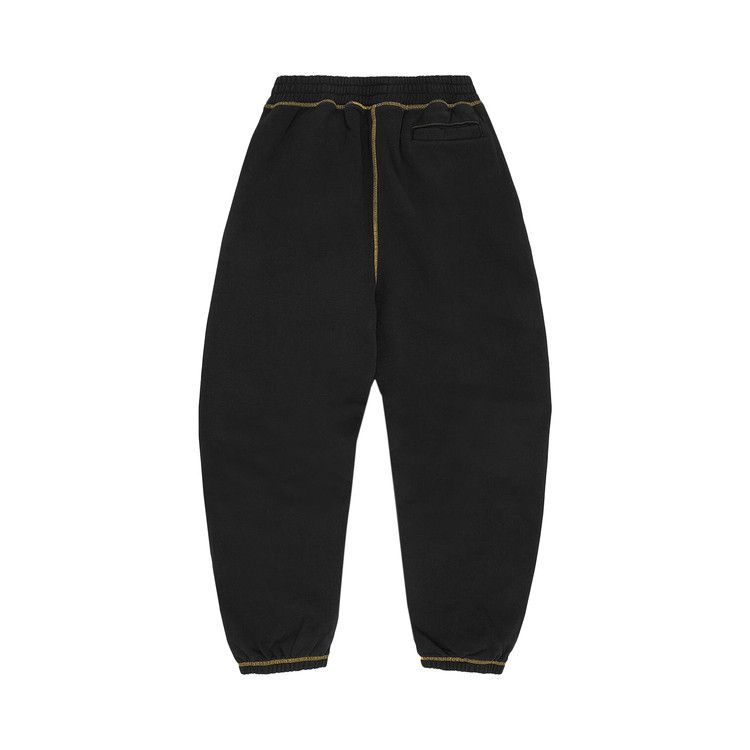 Corteiz Alcatraz Contrast Sweatpant Black/Yellow – boční pohled | Purekickz