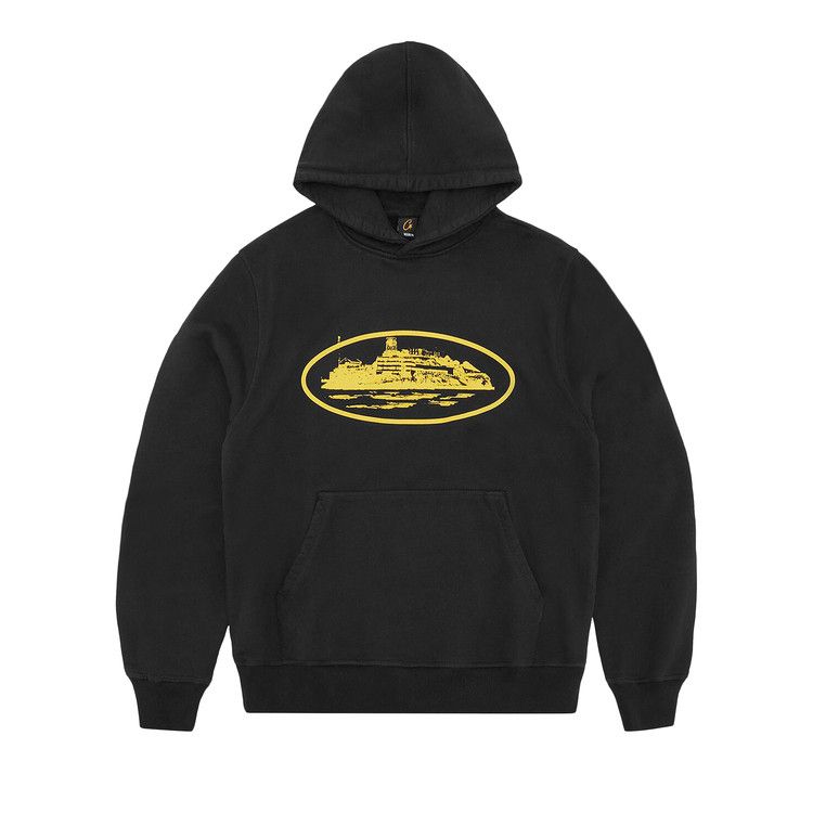 Corteiz Alcatraz Hoodie V2 Black/Yellow – hlavní pohled | Purekickz
