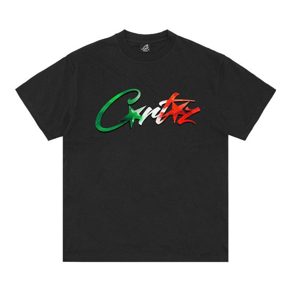 Corteiz Allstartz Italia Tee Black – hlavní pohled | Purekickz
