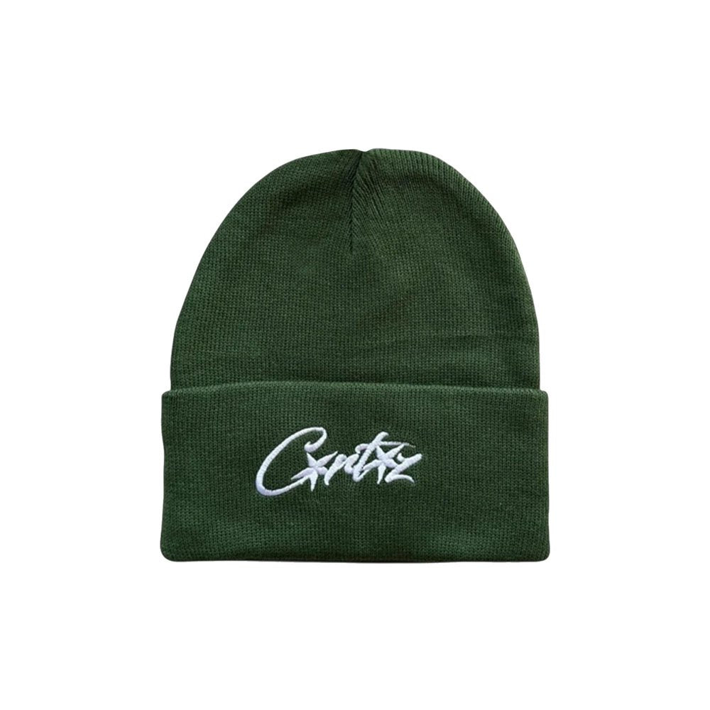 Corteiz Allstarz Folded Beanie Green