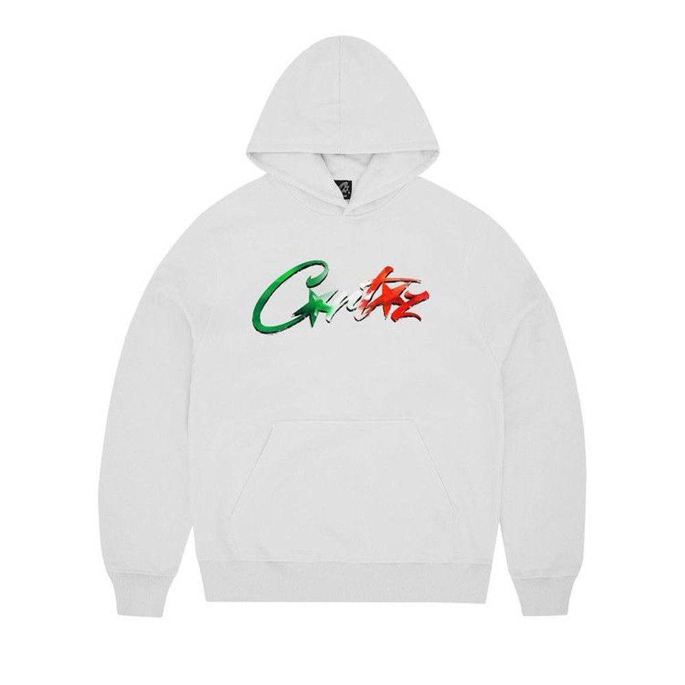 Corteiz Allstarz Italia Hoodie White – boční pohled | Purekickz