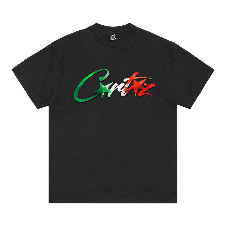 Corteiz Allstarz Italia Tee Black – hlavní pohled | Purekickz