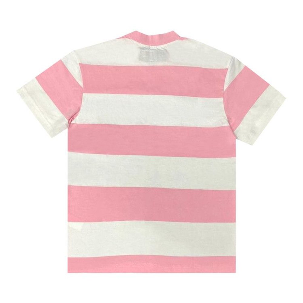 Corteiz Allstarz Striped Tee White/Pink – boční pohled | Purekickz