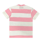 Corteiz Allstarz Striped Tee White/Pink – boční pohled | Purekickz