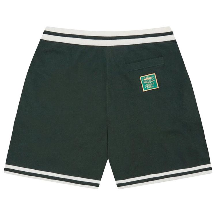 Corteiz Deala Knit Shorts Forest Green – boční pohled | Purekickz