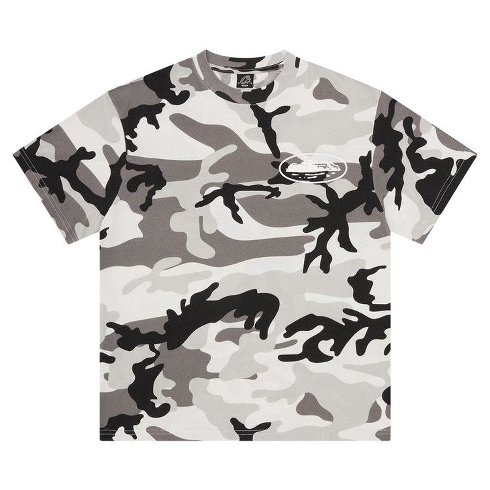 Corteiz Island Puff Print Tee Arctic Camo – hlavní pohled | Purekickz