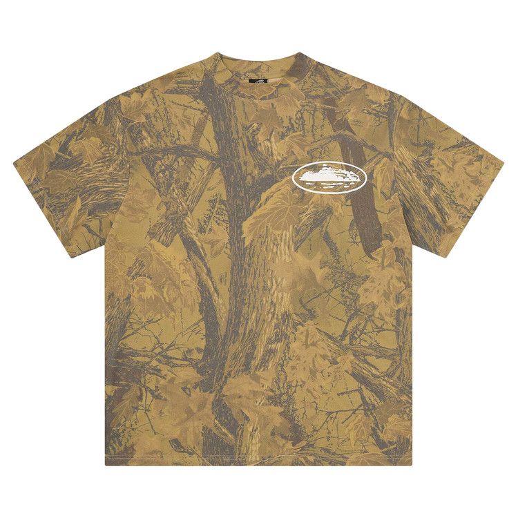 Corteiz Island Puff Print Tee Forest Camo – hlavní pohled | Purekickz