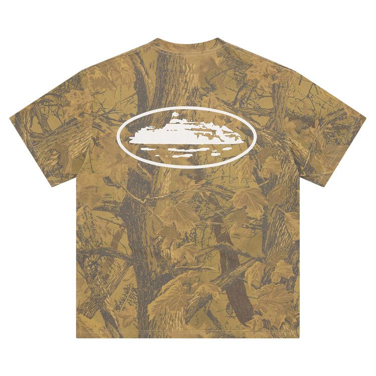 Corteiz Island Puff Print Tee Forest Camo – boční pohled | Purekickz