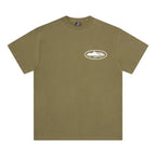 Corteiz Island Puff Print Tee Olive – hlavní pohled | Purekickz