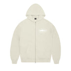 Corteiz Island Puff Print Zip Hoodie Off White – hlavní pohled | Purekickz