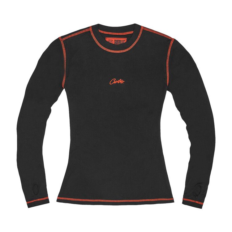 Corteiz Mesh Long-Sleeve Black/Red – hlavní pohled | Purekickz