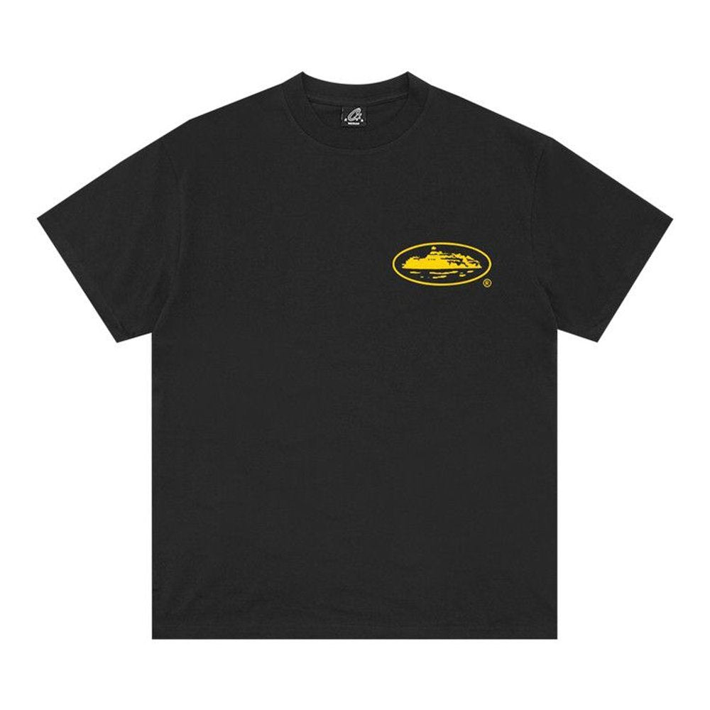 Corteiz OG Island Tee Black/Yellow – hlavní pohled | Purekickz