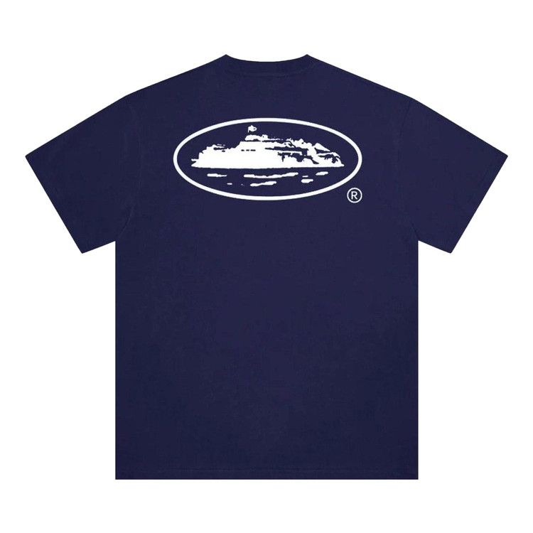 Corteiz OG Island Tee Navy – boční pohled | Purekickz
