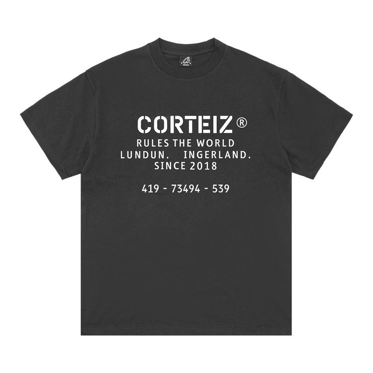 Corteiz OG Stencil Tee Black – hlavní pohled | Purekickz