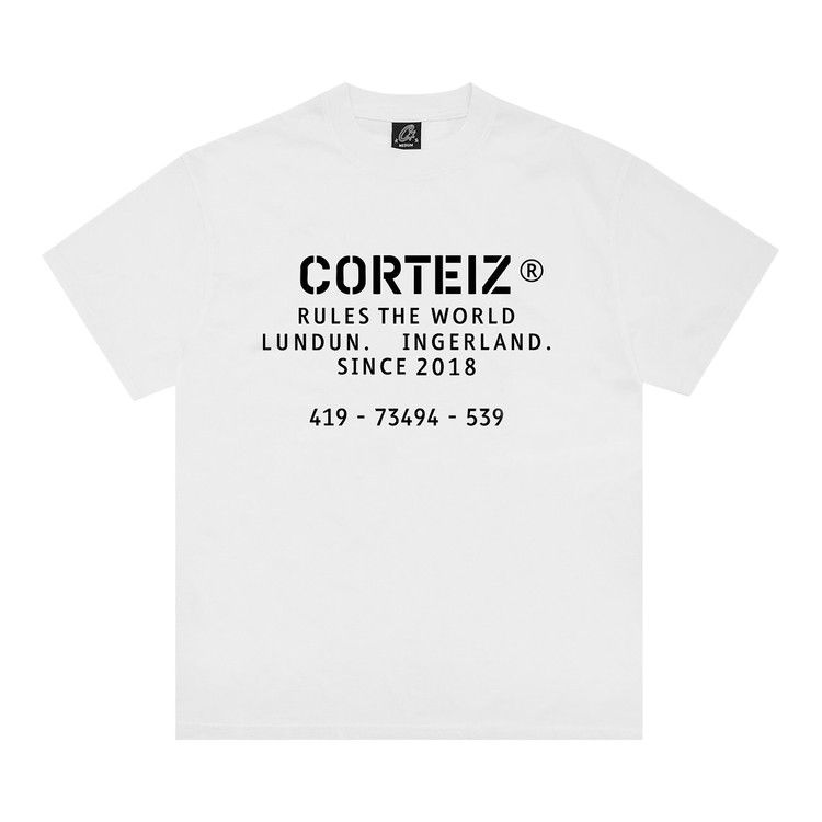 Corteiz OG Stencil Tee White – hlavní pohled | Purekickz