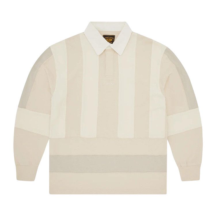 Corteiz Panel Strpez Rugby Shirt Cream – hlavní pohled | Purekickz